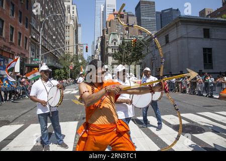 41° Parata annuale dell'India Day su Madison Avenue a New York City nel 2023. Foto Stock