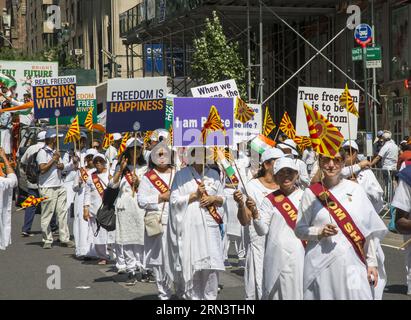 41° Parata annuale dell'India Day su Madison Avenue a New York City nel 2023. Foto Stock