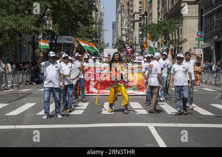 41° Parata annuale dell'India Day su Madison Avenue a New York City nel 2023. Foto Stock