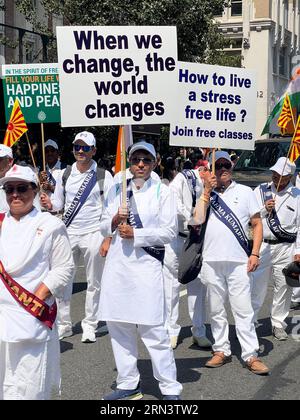 41° Parata annuale dell'India Day su Madison Avenue a New York City nel 2023. Foto Stock