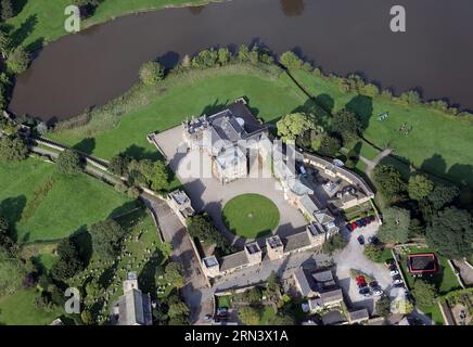 aerial view of Ripley, North Yorkshire Stock Photo