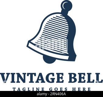 Modello di design con logo Bell Bell Vector Notification Vector Vector con logo Bell vintage vintage vintage vintage Illustrazione Vettoriale