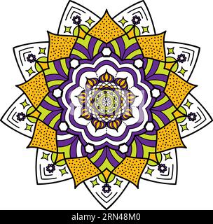 Modello circolare sotto forma di mandala Illustrazione Vettoriale