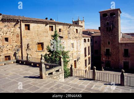 Piazza San Jorge. Caceres, Spagna. Foto Stock