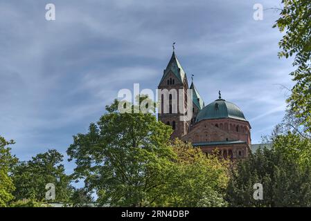 Speyer Cattedrale Chiesa di St Mary e St. Stefano, cattedrale imperiale romanica, Spira, Renania-Palatinato, Germania, Europa Foto Stock