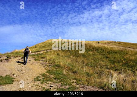 la vetta del monte antola genova italia Foto Stock