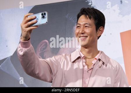 Tokyo, Giappone. 31 agosto 2023. L'attore e regista coreano Lee Jung-jae partecipa alla premiere giapponese del film 'HUNT' a Tokyo, in Giappone, giovedì 31 agosto 2023. Comparirà in "Star Wars: The acolyte" e "Squid Game: Season 2". Foto di Keizo Mori/UPI Credit: UPI/Alamy Live News Foto Stock