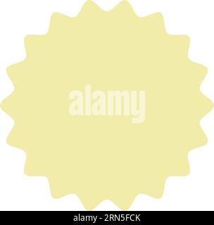 Icone modello Sunburst, badge di forme Starburst, adesivo promozionale promo burst Illustrazione Vettoriale