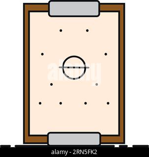Tabellone di pianificazione del gioco di calcio isolato icona dello sport illustrazione vettoriale Illustrazione Vettoriale