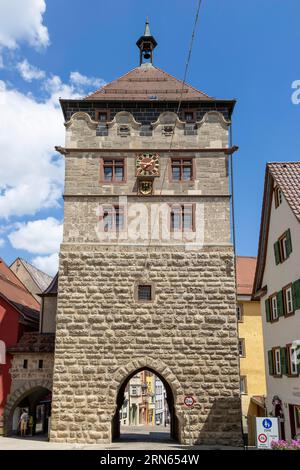 Black Gate, Main Street, Rottweil, Neckar Valley, Baden-Wuerttemberg, Germania Foto Stock