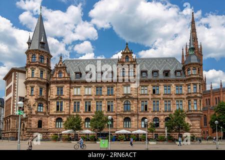 Nuovo Municipio sulla Piazza del mercato, Wiesbaden, Assia, Germania Foto Stock