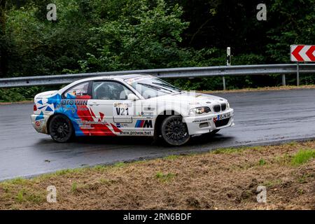 ADAC Eifel Rally Festival 2023, BMW M3, Vulkaneifel, Eifel, Renania-Palatinato, Germania Foto Stock