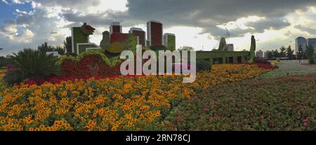 (150825) -- PECHINO, 25 agosto 2015 -- foto scattata il 25 agosto 2015 mostra un'aiuola a forma di colomba a Pechino, capitale della Cina. ) (dhf) CHINA-BEIJING-FLOWERBED (CN) LixXin PUBLICATIONxNOTxINxCHN 150825 Beijing Aug 25 2015 la foto scattata IL 25 2015 agosto mostra un flusso erbed a forma di colomba a Pechino capitale della Cina DHF China Beijing erbed flow CN LixXin PUBLICATIONxNOTxINxCHN Foto Stock