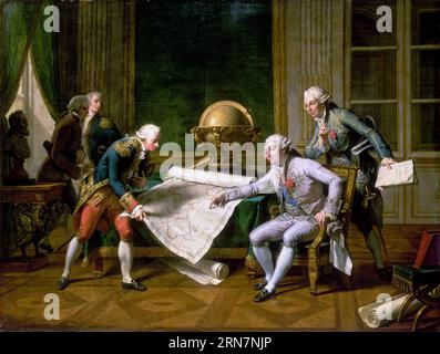 Luigi XVI diede le sue istruzioni a Lapérouse il 29 giugno 1785 1817 da Nicolas-André Monsiau Foto Stock