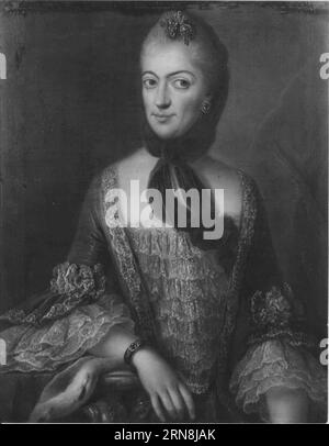 Principessa Elisabetta Albertina, duchessa di Meclemburgo-Strelitz (1713-1761) tra il 1740 circa e il 1752 circa da Daniel Woge Foto Stock