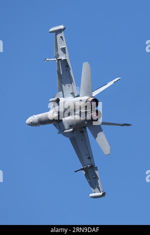 La Royal Australian Air Force, nota anche come RAAF Practice Flypast sulla città di Brisbane, Brisbane, Australia, 1 settembre 2023 (foto di Patrick Hoelscher/News Images) Foto Stock