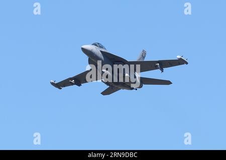 La Royal Australian Air Force, nota anche come RAAF Practice Flypast sulla città di Brisbane, Brisbane, Australia, 1 settembre 2023 (foto di Patrick Hoelscher/News Images) Foto Stock