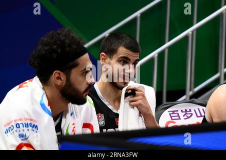 Asia Arena, Manila, Filippine. 31 agosto 2023. Freddy Ibrahim (JOR), 31 AGOSTO 2023 - Basket - FIBA World Cup 2023 - Classification Round 17-32 gruppo N Between Egypt 85-69 Jordan at Mall of Asia Arena, Manila, Filippine. Credito: SportsPressJP/AFLO/Alamy Live News Foto Stock