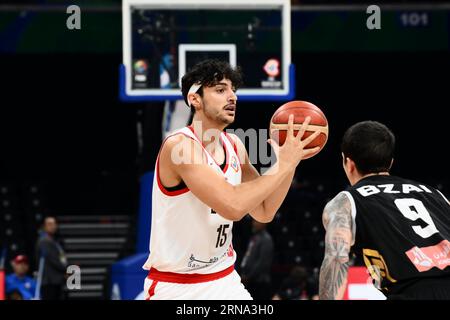 Asia Arena, Manila, Filippine. 31 agosto 2023. Patrick Gardner (EGY), 31 AGOSTO 2023 - Basket - FIBA World Cup 2023 - Classification Round 17-32 gruppo N tra Egitto 85-69 Giordania al Mall of Asia Arena, Manila, Filippine. Credito: SportsPressJP/AFLO/Alamy Live News Foto Stock