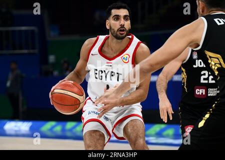 Asia Arena, Manila, Filippine. 31 agosto 2023. Ehab Amin (EGY), 31 AGOSTO 2023 - Basket - FIBA World Cup 2023 - Classification Round 17-32 gruppo N Between Egypt 85-69 Jordan at Mall of Asia Arena, Manila, Filippine. Credito: SportsPressJP/AFLO/Alamy Live News Foto Stock