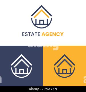 Logo minimalista dell'agenzia immobiliare Illustrazione Vettoriale