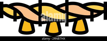 shimenawa rope shintoism color icon vector illustration Stock Vector