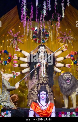 Dea durga al festival navratri Foto Stock