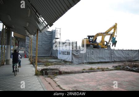 TOKYO -- la foto scattata il 27 febbraio 2016 mostra un cantiere di Miyagi-Ken in Giappone. Il Giappone celebrerà il quinto anniversario del terremoto e dello tsunami del 2011, mentre i programmi di ricostruzione nelle regioni colpite dal disastro sono lenti. )(zcc) JAPAN-QUAKE-ANNIVERSARY-RECONSTRUCTION LiuxTian PUBLICATIONxNOTxINxCHN Tokyo foto scattata IL 27 2016 febbraio mostra un cantiere di Miyagi Ken in Giappone il Giappone segnerà il quinto anniversario del terremoto e dello Tsunami del 2011 mentre i programmi di ricostruzione nelle regioni colpite dal disastro sono lenti ZCC Japan Quake Anniversary Reconstruction LiuxTian PUBLICATIONxN Foto Stock