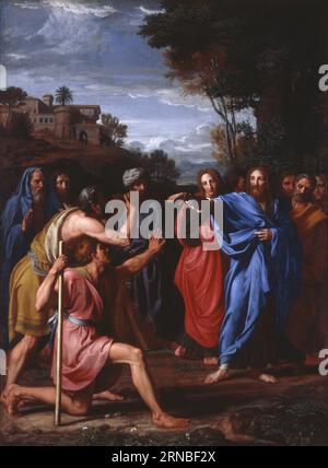 Christ Healing the Blind 1682 di Nicolas Colombel Foto Stock