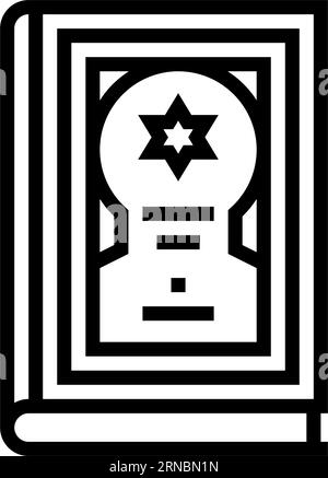 jewish prayer book siddur line icon vector illustration Stock Vector