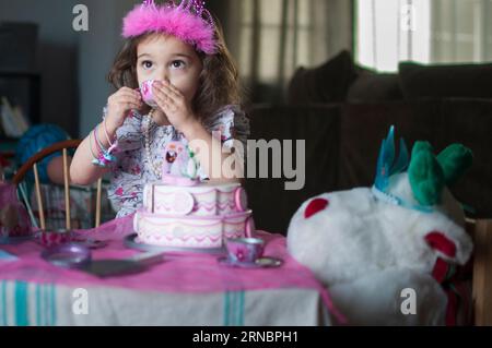 Tè natalizio con la principessa Foto Stock