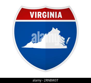 Virginia - segnale Interstate Road Foto Stock
