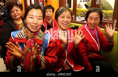 KATHMANDU, March 15, 2016 -- Chinese tourists pose for a photo after their arrival in Kathmandu, Nepal, March 15, 2016. Nepal received a large Chinese tourist group of about 150 people on Tuesday, nearly 11 months after last year s April 25 devastating earthquake. ) NEPAL-KATHMANDU-CHINESE TOURISTS-ARRIVAL SunilxSharma PUBLICATIONxNOTxINxCHN   Kathmandu March 15 2016 Chinese tourists Pose for a Photo After their Arrival in Kathmandu Nepal March 15 2016 Nepal received a Large Chinese Tourist Group of About 150 Celebrities ON Tuesday parishioners 11 MONTHS After Load Year S April 25 Devastating Stock Photo