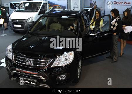 (160317) -- BELGRADE, March 17, 2016 -- People visit the stand of China s Great Wall Motors during the Belgrade Car Show in Belgrade, Serbia. The Belgrade Car Show kicked off Thursday and would last until March 23. This year s event includes around 300 exhibitors from 20 countries. ) SERBIA-BELGRADE-CAR SHOW NemanjaxCabric PUBLICATIONxNOTxINxCHN   Belgrade March 17 2016 Celebrities Visit The stand of China S Great Wall Engine during The Belgrade Car Show in Belgrade Serbia The Belgrade Car Show kicked off Thursday and Would Load Until March 23 This Year S Event includes Around 300 exhibitors f Stock Photo