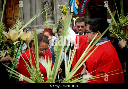 (160320) -- MEXICO CITY, March 20, 2016 -- Devotees attend the blessing of Palm Sunday, in the framework of Holy Week, in Mexico City, capital of Mexico, on March 20, 2016. Jorge R¨ªos) (jp) (fnc) MEXICO-MEXICO CITY-HOLY WEEK e JorgexR¨ªosxponce PUBLICATIONxNOTxINxCHN   Mexico City March 20 2016 devotees attend The Blessing of Palm Sunday in The FRAMEWORK of Holy Week in Mexico City Capital of Mexico ON March 20 2016 Jorge  JP FNC Mexico Mexico City Holy Week e  PUBLICATIONxNOTxINxCHN Stock Photo