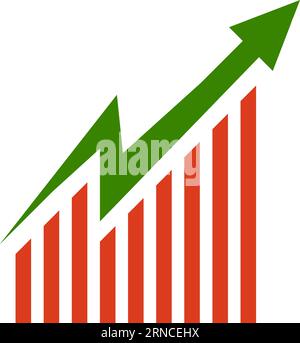 Grafico Candlestick, grafico di negoziazione di borsa, negoziazione di borsa, rialzista Illustrazione Vettoriale