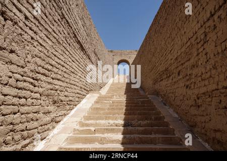 Ingresso alla tomba di Pabasa nelle tombe Asasif vicino al tempio Hatshepsuts a Deir el-Bahri, Luxor, Egitto Foto Stock