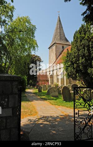 Chiesa della Santissima Trinità, Bosham, West Sussex. Foto Stock