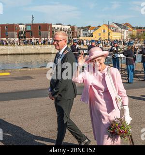 1 settembre 2023, Fredericia Danimarca, la regina Margherita II di Danimarca visita Fredericia Foto Stock