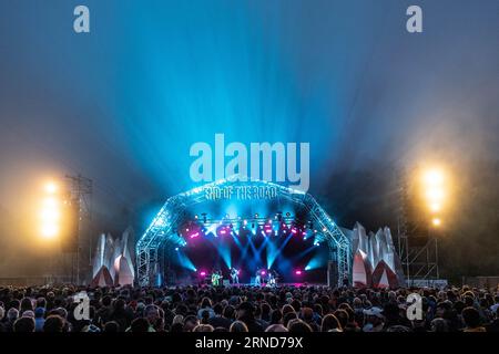 Dorset, UK. Thursday, 31 August, 2023. The Woods Stage at the 2023 edition of the End of the Road festival at Larmer Tree Gardens in Dorset. Photo date: Thursday, August 31, 2023. Photo credit should read: Richard Gray/Alamy Live News Stock Photo