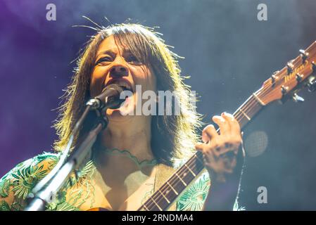 Milano, Italia. 31 agosto 2023. Carmen Consoli si esibisce dal vivo durante Carmen Consoli - Elvis Costello, Concerto musicale a Milano, Italia, agosto 31 2023 crediti: Agenzia fotografica indipendente/Alamy Live News Foto Stock