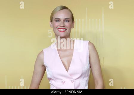Diane Kruger durante l'evento di Marc Cain 50 anni di sfilata Sommernachtstraum' alla Marc Cain GmbH il 31 agosto 2023 a Bodelshausen, Ger Foto Stock