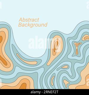 Sfondo a colori astratto con pattern di forma d'onda arbitraria. Modello per copertine, banner, social network, siti Web, applicazioni. Design creativo per un Illustrazione Vettoriale