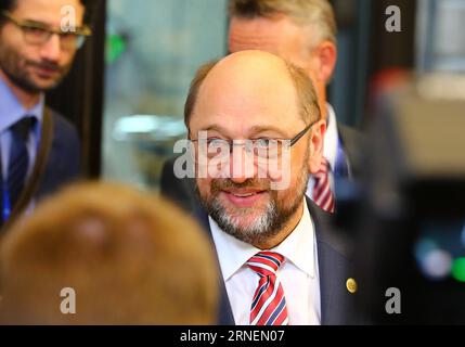 (160628) -- BRUSSELS, June 28, 2016 -- President of the European Parliament Martin Schulz arrives for the EU summit meeting at Brussels, Belgium on June 28, 2016. ) BELGIUM-BRUSSELS-EU-SUMMIT GongxBing PUBLICATIONxNOTxINxCHN   160628 Brussels June 28 2016 President of The European Parliament Martin Schulz arrives for The EU Summit Meeting AT Brussels Belgium ON June 28 2016 Belgium Brussels EU Summit GongxBing PUBLICATIONxNOTxINxCHN Stock Photo