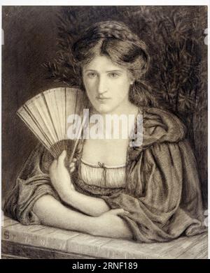 Self-portrait 1871 by Marie Spartali Stillman Stock Photo