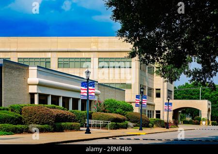 Riviera Utilities è nella foto, 19 agosto 2023, a Foley, Alabama. La società di servizi fornisce servizi di pubblica utilità nella contea di Baldwin. Foto Stock