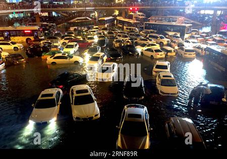 (160724) -- XI AN, July 24, 2016 -- Photo taken on July 24, 2016 shows traffic congestion on a waterlogging road in Xi an, capital city of northwest China s Shaanxi Province. Rainstorm hit Xi an on Sunday evening, causing waterlogging and traffic congestion. ) (wx) CHINA-XI AN-RAINSTORM (CN ) WangxBo PUBLICATIONxNOTxINxCHN   160724 Xi to July 24 2016 Photo Taken ON July 24 2016 Shows Traffic Congestion ON a waterlogging Road in Xi to Capital City of Northwest China S Shaanxi Province Rainstorm Hit Xi to ON Sunday evening causing waterlogging and Traffic Congestion wx China Xi to Rainstorm CN W Stock Photo