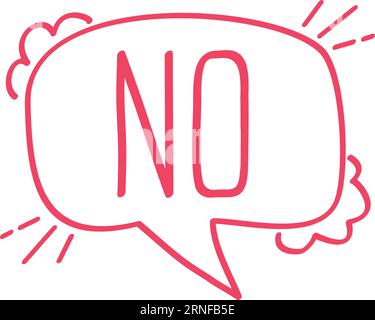 Niente fumetti. Bolla disegnata a mano Illustrazione Vettoriale
