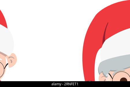 Un simpatico avatar isolato di babbo natale Vector Illustrazione Vettoriale