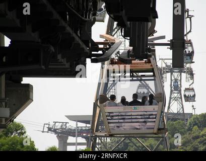 (160826) -- HONG KONG, Aug. 26, 2016 -- Photo taken on Aug. 26, 2016 shows Ngong Ping 360 cable car in Hong Kong, south China. Ngong Ping 360 cable car service will be closed temporarily for maintenance from Sept. 1 to 5. Ngong Ping Village remains open to guests and can be reached by bus or taxi. Cable Car service will resume on Sept. 6. )(mcg) CHINA-HONG KONG-NGONG PING 360 CABLE CAR-MAINTENANCE (CN) WangxShen PUBLICATIONxNOTxINxCHN   160826 Hong Kong Aug 26 2016 Photo Taken ON Aug 26 2016 Shows Ngong Ping 360 Cable Car in Hong Kong South China Ngong Ping 360 Cable Car Service will Be Closed Stock Photo